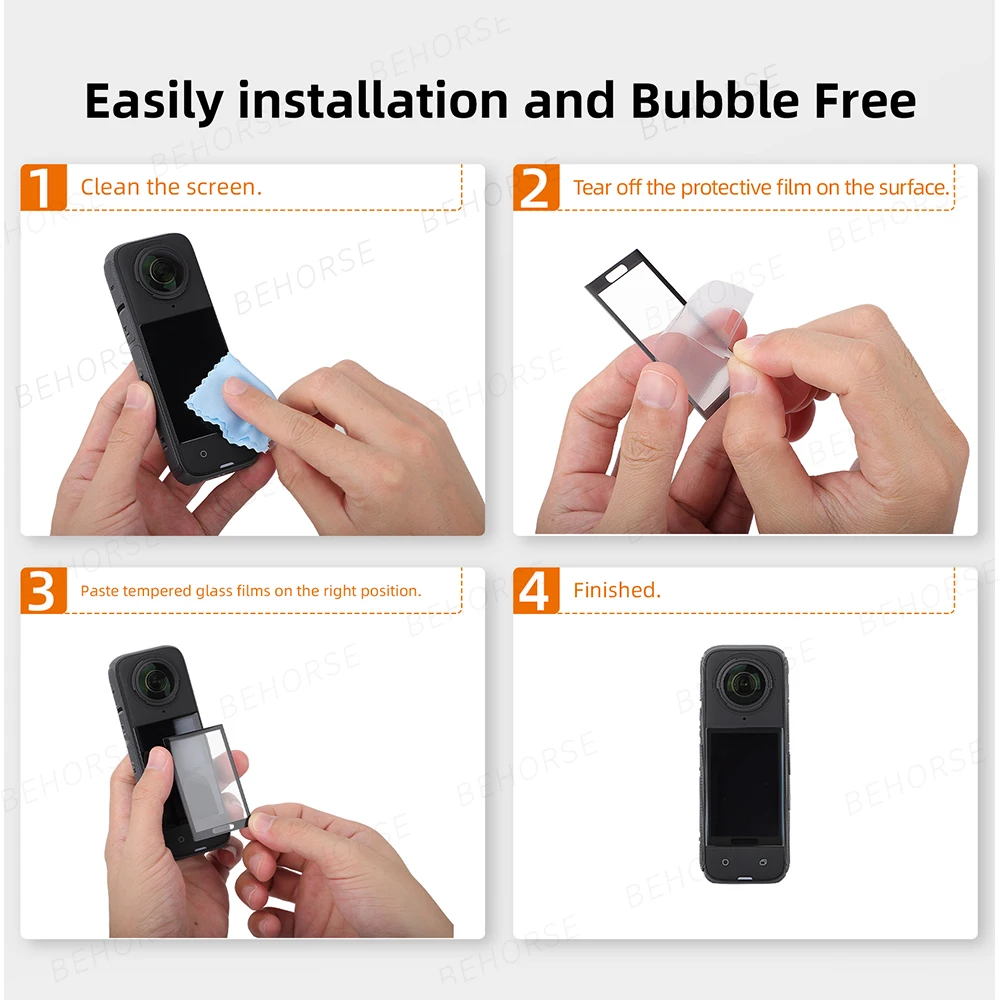 3D Gebogene Gehärtetem Glas Film Für Insta360 X5 Anti-scratch HD Screen Protector Film Für Insta360 X4 Sport Kamera Zubehör