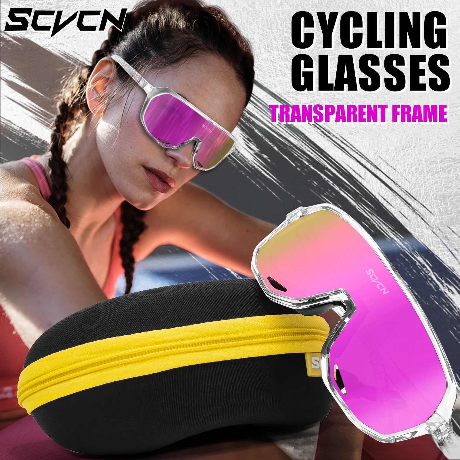 SCVCN okulary przeciwsłoneczne na rower kobiety okulary do jazdy na rowerze Outdoor Sport okulary do biegania męskie MTB Road rower kolarstwo gogle UV400