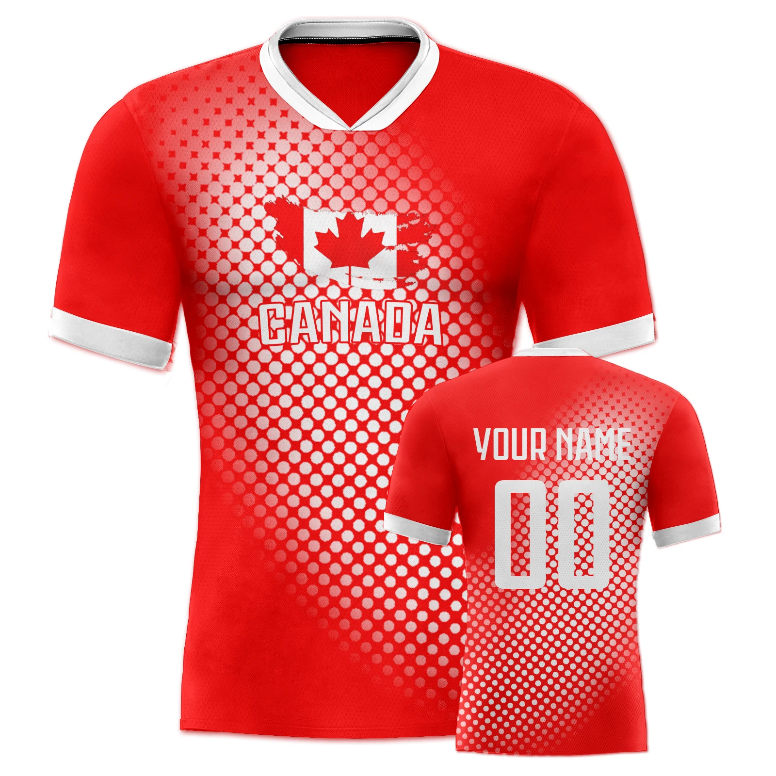 Custom Football Shirt Canada Personalized Name Number Breathable Team Soccer Uniform Fans Gift Men Women Youth Football Top