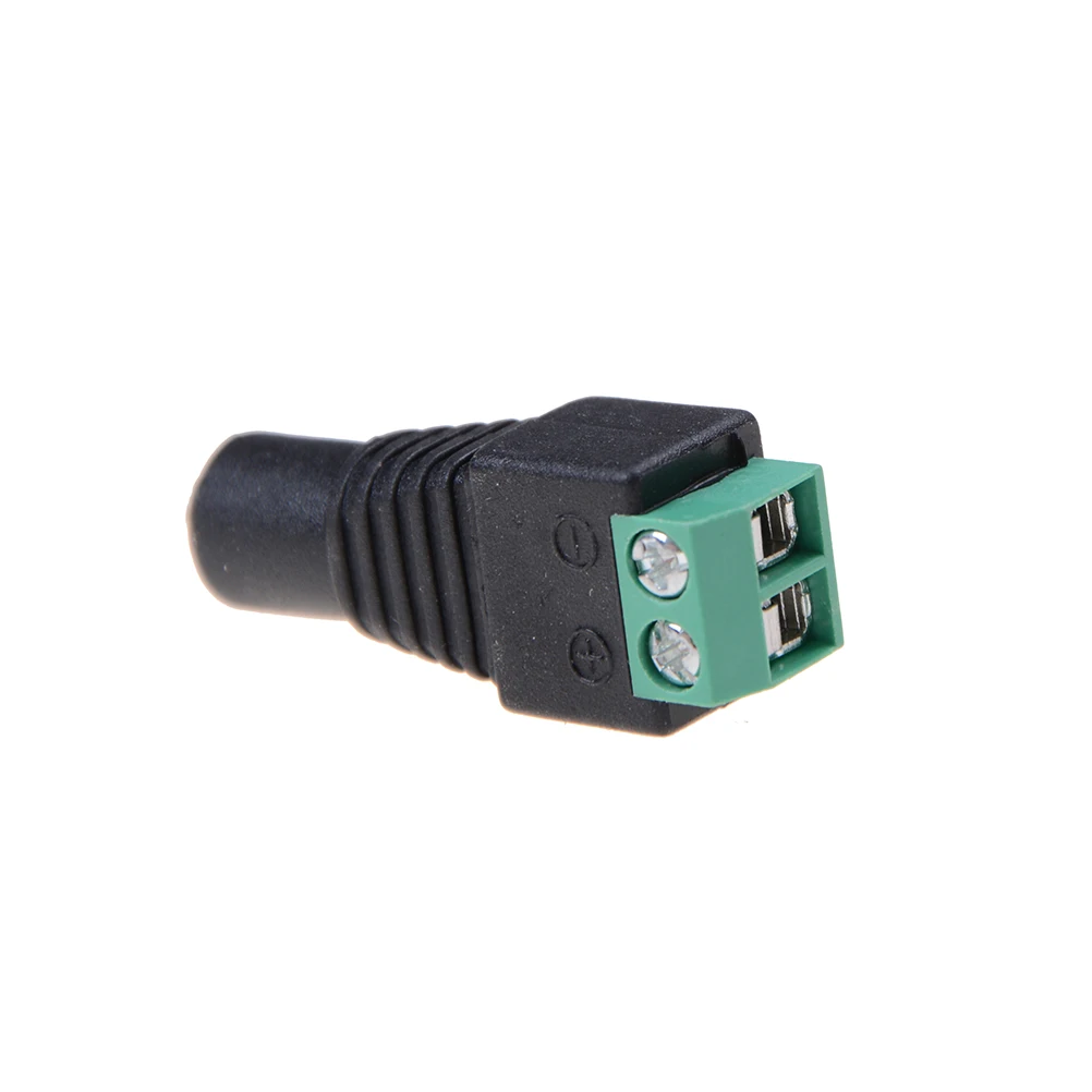 DC Terminal DC Female Head 5.5 * 2.1 DC Power Supply Female Socket Plug Green Terminal Conversion Head