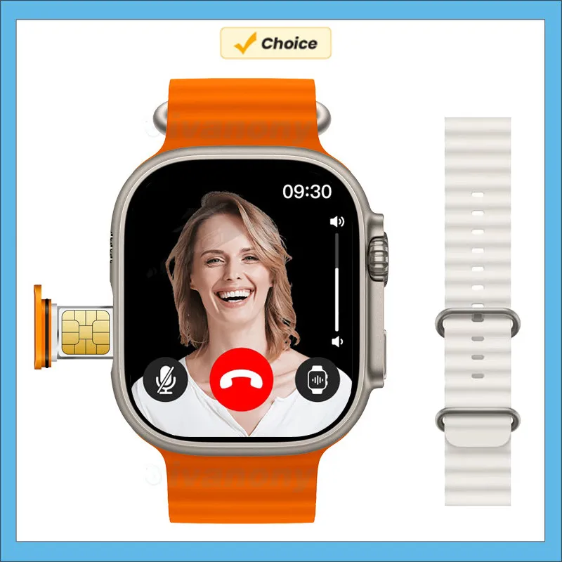 Original HK Ultra One Smart Watch 4G 5G SIM Card Facial Recognition Voice Assistant Google Play Store Whatsapp Reply Smartwatch