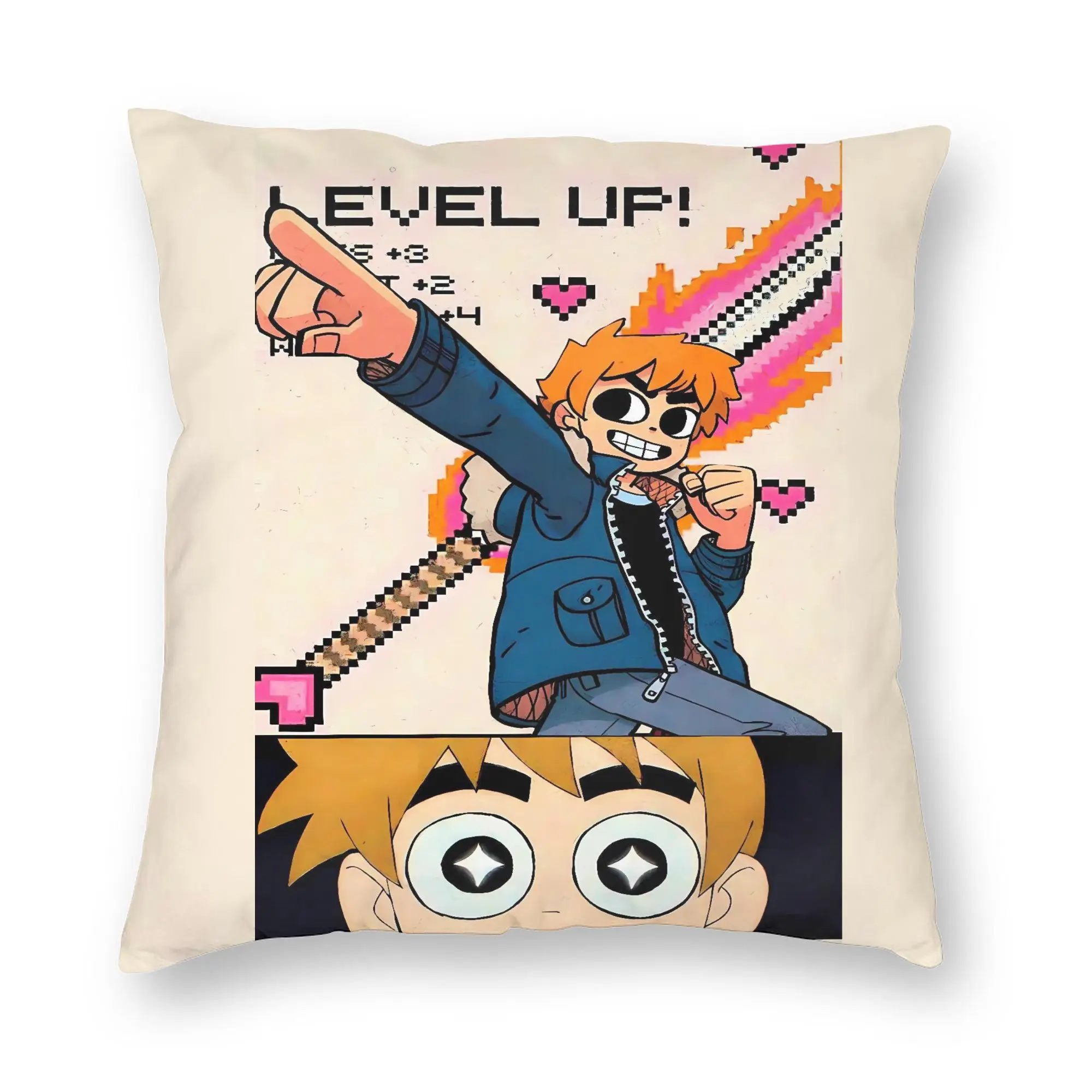 Scott Pilgrim Guitar Jump Pillowcases  Cute Funny Pillow Case For Living Room Bed Chair Design Pillow Cover