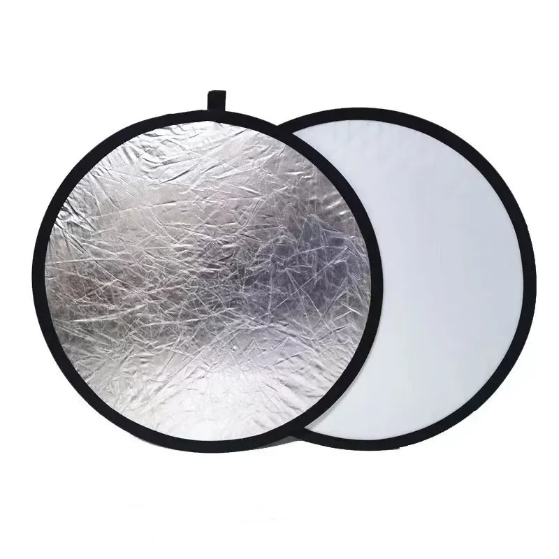Reflector 5 en 1 30CM 60CM 80CM 110CM plata blanco oro portátil plegable luz suave redondo fotografía Reflector de luz