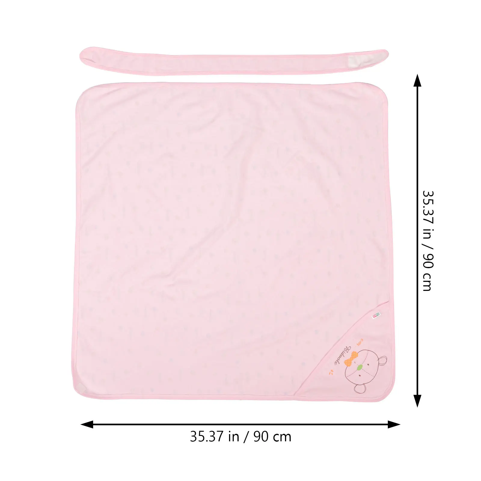 بطانية أطفال لحديثي الولادة ملابس قماط وردية فاخرة سميكة ودافئة قابلة للتنفس منشفة تغليف للأطفال حديثي الولادة #3