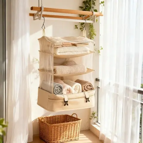 Four in One Travel Storage Bag Wardrobe Hanging Multifunctional Compressible Folding Clothing Underwear Socks Storage Bag