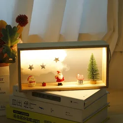 Christmas Nightlight Christmas Tree Glass Cover Holiday Romantic Gift Bedside Cabinet Home Decoration