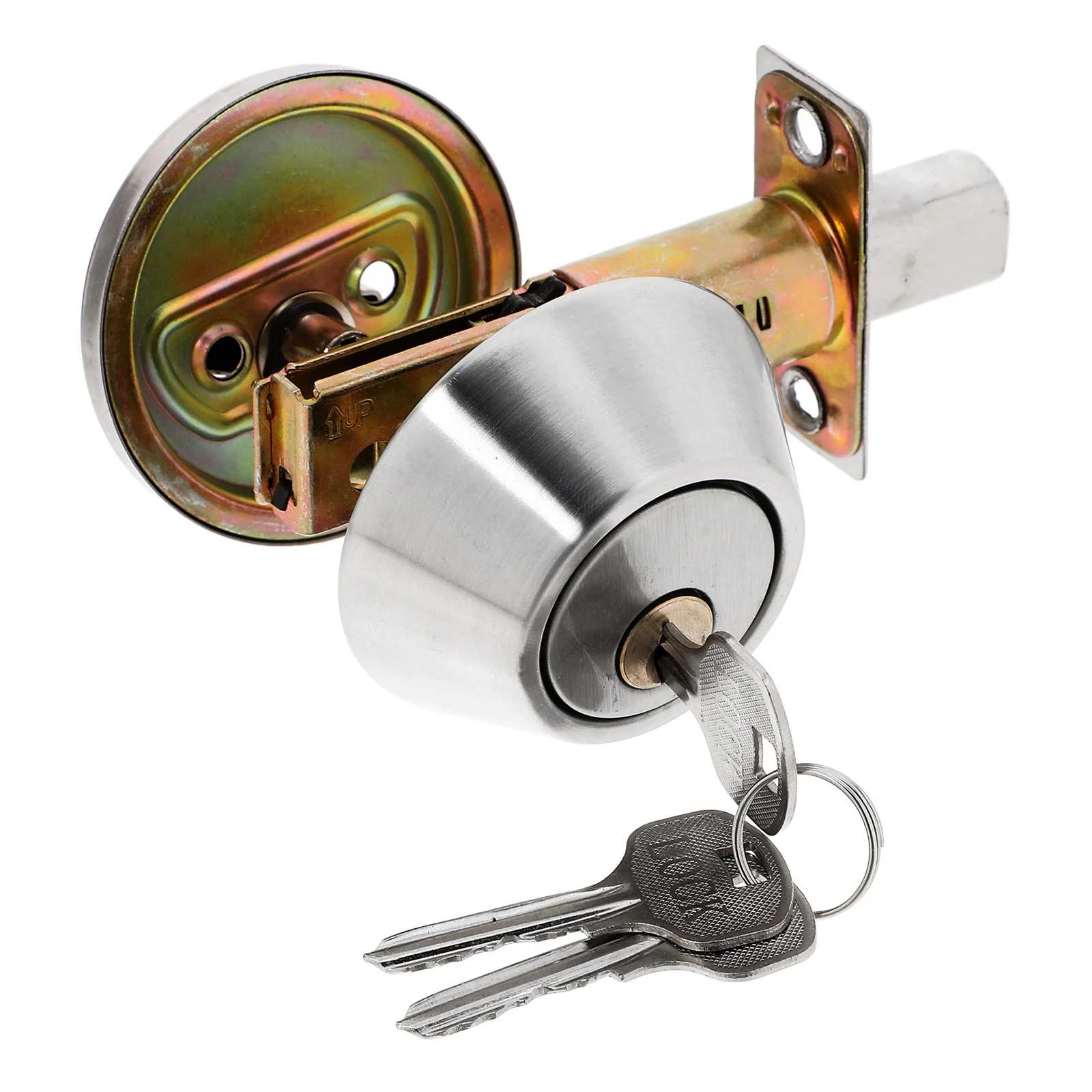 لمسة نهائية برونزية 35 مم - 50 مم قفل ديدبولت من الفولاذ المقاوم للصدأ برغي مخفي من جانب واحد ديدبولت للباب الخارجي الداخلي شديد التحمل #5