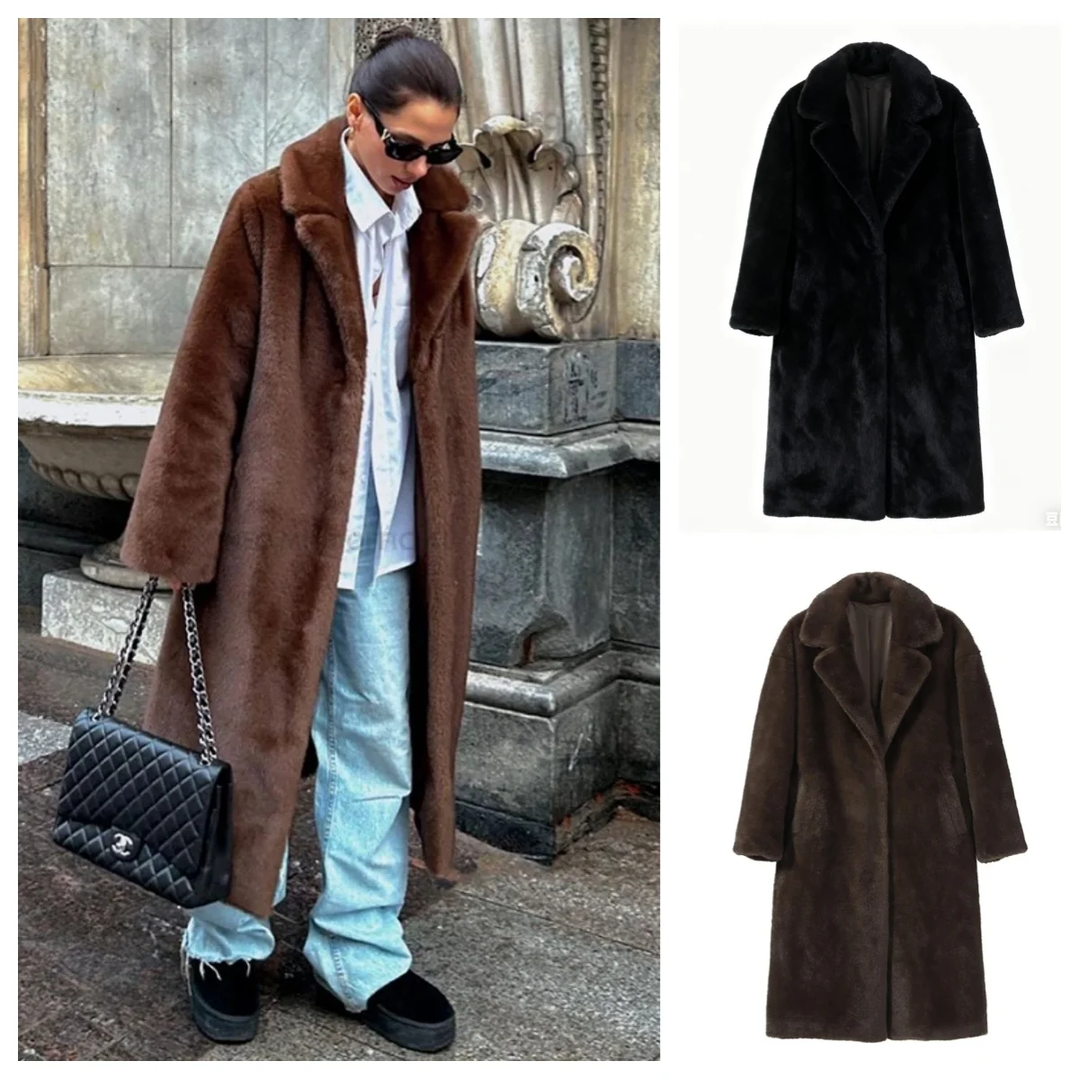 Neo Mint 2026 Winter Luxury Faux Mink Fur Coat Women Iconic Brand Long Outerwear Jacket Crystal Hooks Street Style Warm Overcoat