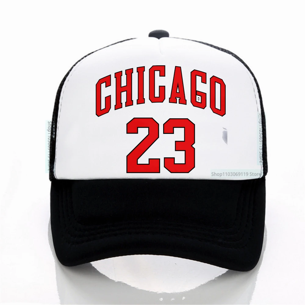 

Men'S Chicago 23 Graphic Print Baseball Cap Sports Women's Adjustable Sunscreen Hats Unisex Casual Net breathable hat