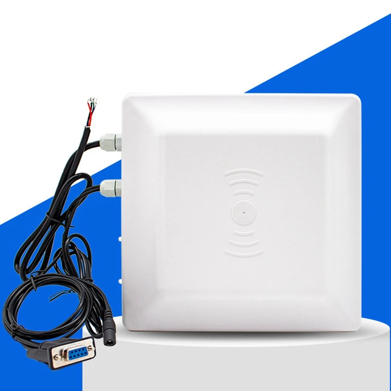 0-5M UHF Rfid Reader Long Range Built In 30Dbm Circular Antenna RS232/485 WG26/34 TCP/IP For Vehicle Management