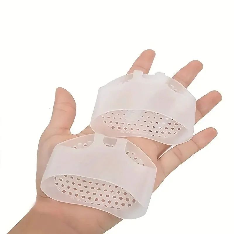 2PCS Forefoot Silicone Gel Insoles Toe Separator Thumb Valgus Orthopaedic Foot Protector Bunion Adjuster Guard Feet Care Cushion
