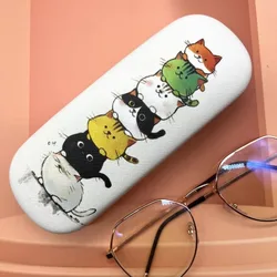 Cute Round-Headed Cat-Themed Contact Glasses Case Stylish and Convenient for Storing Prescription Sunglasses Glasses Storage Box