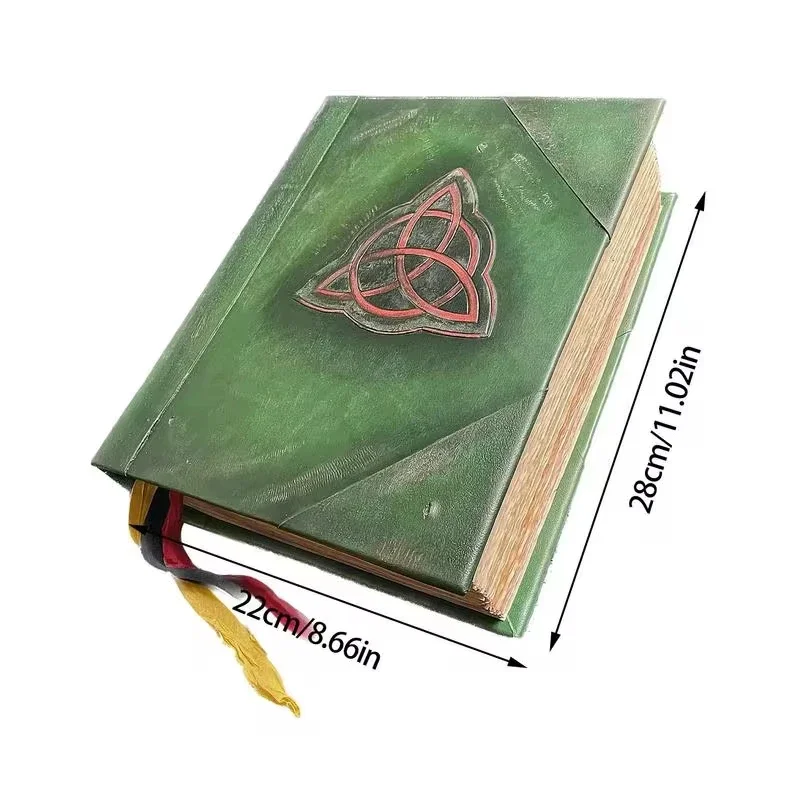 Charmed Book of Shadows Retro Green Cover Magic Book 350 Pages Spell Record Spellbook Stories Bound Journal Vintage Magic Gifts