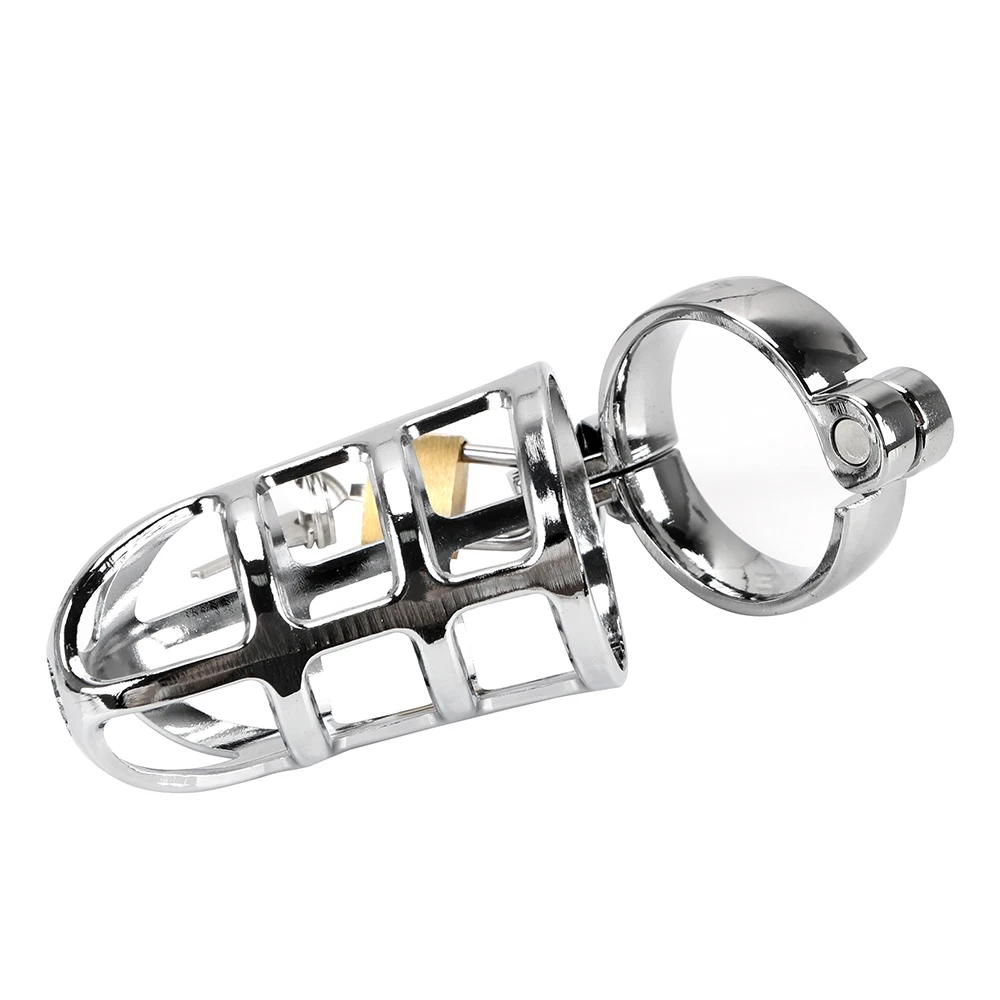 Lockable Chastity Belt Penis Cock Ring Sleeve Lock Metal Cock Cage Male Chastity Device Sex Toys for Men 40/45/50mm