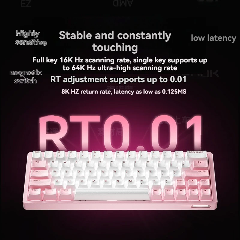 

XPunk 63 Wired Single-mode Keyboard Customized RGB 0.01RT 8KHz Return Rate CNC Aluminium Ergonomic Gaming Mechanical Keyboard