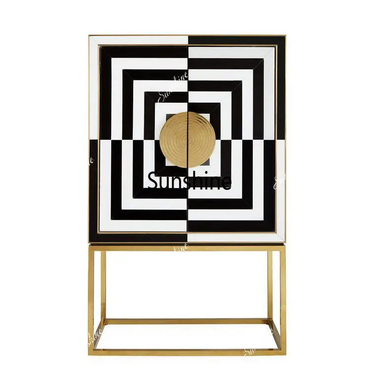 Light luxury door cabinet American living room storage cabinet