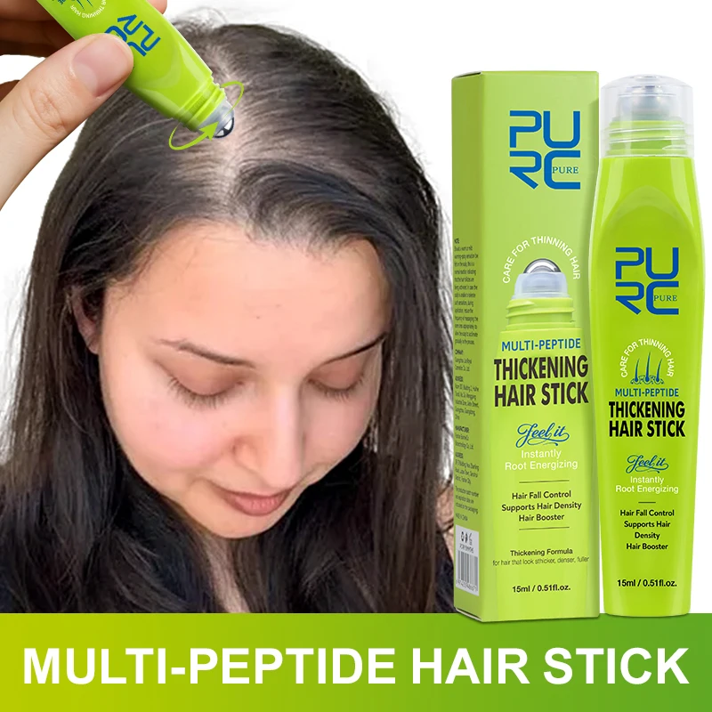

PURC Multi-Peptide Thickening Hair Stick Fast Hair Growth for Thinning Hair Loss Treatment Hair Growth Products for Men Women