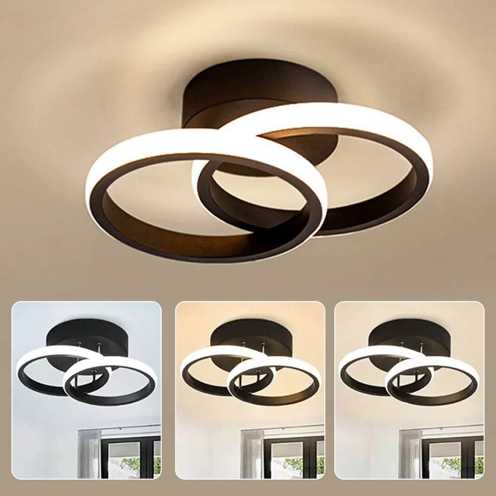 

Ceiling Light Fixture 6000K Semi Flush Mount Ceiling Lamps Acrylic Modern LED Ceiling Light for Corridor Bedroom Kitchen