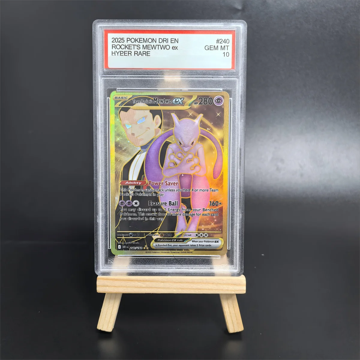 بطاقة جمع بطاقة تصنيف ذاتية الصنع 2025 POKEMON DRI ENETHAN'S HO-OH ex Special ILLISISTRATION RAPE # 230 نسخة بطاقات تصنيف 10 نقاط