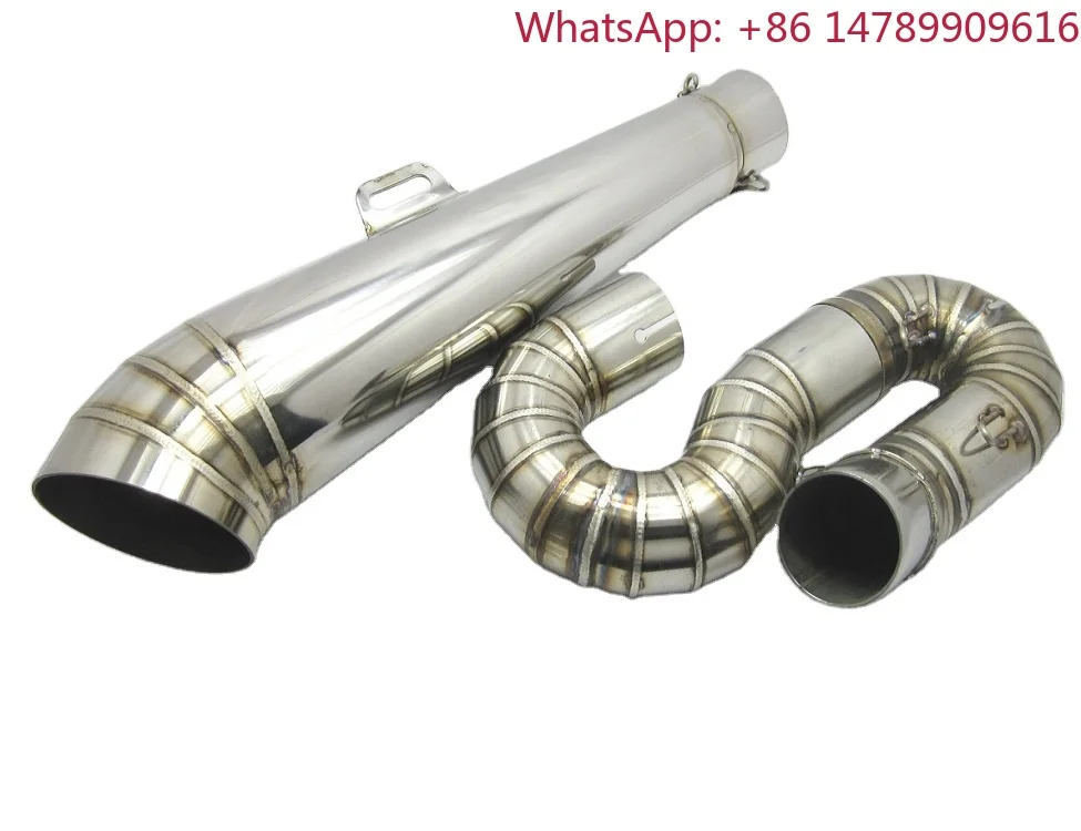 Stainless Steel Performance Racing Street Use Exhaust Pipe System for 300cc Adventure Bike, Aftermarket Muffler, Escape Parts