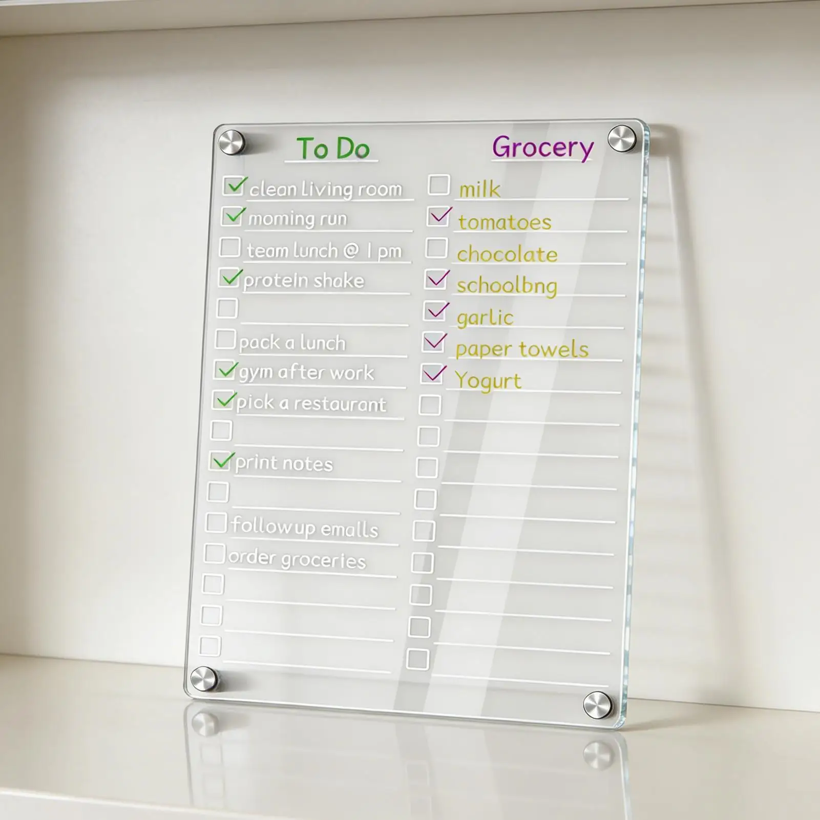 Magnetic Dry Erase Board for Fridge Small Dry Erase Memo Message Planner Board for Kitchen Office Home Fridge Magnet Decor