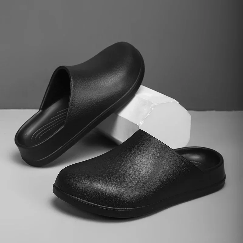 EVA Men Slippers Soft Outdoor Home Women Casual Shoes Non-slip Couple Garden Shoes Waterproof Chef Shoes Nurse Doctor Sandals