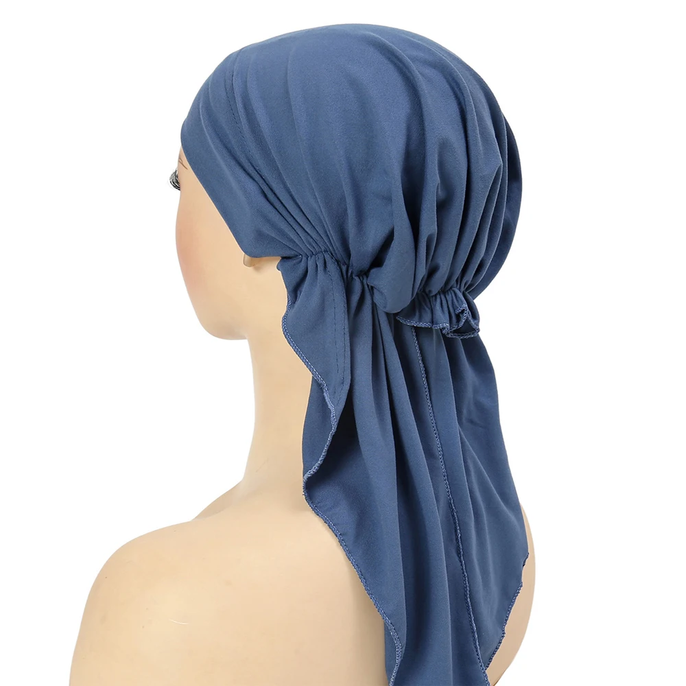 RIMAIRE-Turban d\'intérieur en polyester pour femme, bandeau de sauna de styliste, hijab musulman solide, chapeaux à la mode, couvre-cheveux pour