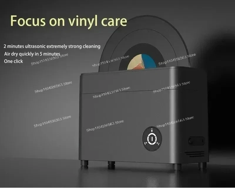 Automatic 12 Inch Ultrasonic Vinyl Cleaner - Air-drying Dust-free LP Record Washer for Home & Daily Use