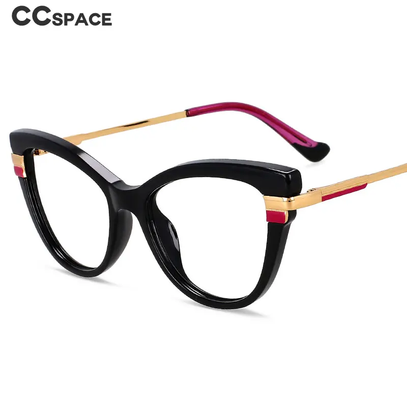 55706 Tr90 Leopard Cat Eye Anti Blue Glasses Frames Women Optical Fashion Computer Eyeglasses Customized Prescription Glasses