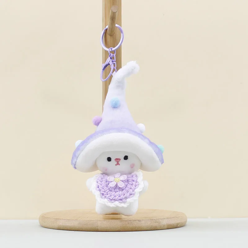 Women's Bag Pendants Cute Cartoon Mushroom Elf Plush Sweet Kawaii Bag Charms High-quality Delicate Multifunctional Keychains