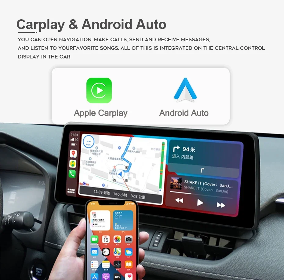 7862 Carplay Auto Android 13 автомобильный проигрыватель с радио и GPS навигация 8 ГБ + 256 ГБ Bluetooth 4G LTE Wifi DSP для Toyota FJ Cruiser 2007-2021