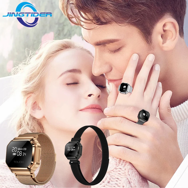 

Умные часы-кольцо B7 2-в-1 с OLED-экраном 0,49 дюйма, фитнес-браслет, водонепроницаемость 5ATM, для отслеживания здоровья