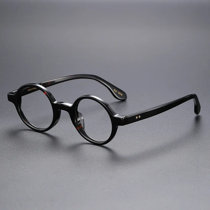Handmade Round Glasses Frame Men Acetate Retro Eyeglasses Women Fashion Spectacles Circle Eyewear