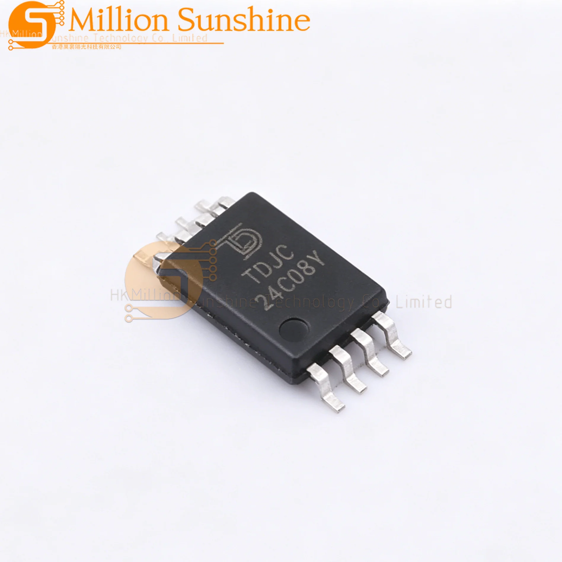 50pcs CAT24C08YI-GT3A-TUDI AT24C08C-XHM-T-TUDI AT24C08B-TH-T-TUDI TSSOP-8 I2C 8Kbit 1MHz AT24C08 EEPROM Memory Chip