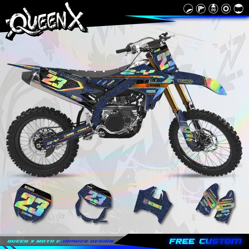 QUEEN X MOTO For YAMAHA YZF250 2019-2023 YZF450 2018-2022 WRF450 2019 2020-2022 WRF250 2020-2023 Motorcycle Decal Sticker 016
