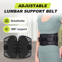 Adjustable Lumbar Support Belt Double Pull Pulley Breathable Body Shaping Waist Support Fixation Belt For Lower Back Pain Relief