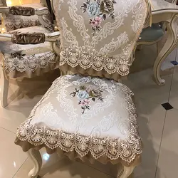 1 PC not 1 set European style dining chair cushion/ chair back anti-skid waterproof velvet chair cover Living room decoration