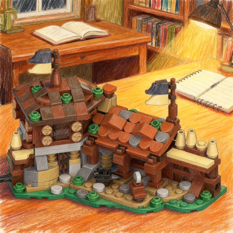 417pcs MOC Armourer Courtyard Expansion Mini Modular Streetscape Model Building Blocks Construction Toy Festival Gifts Brick