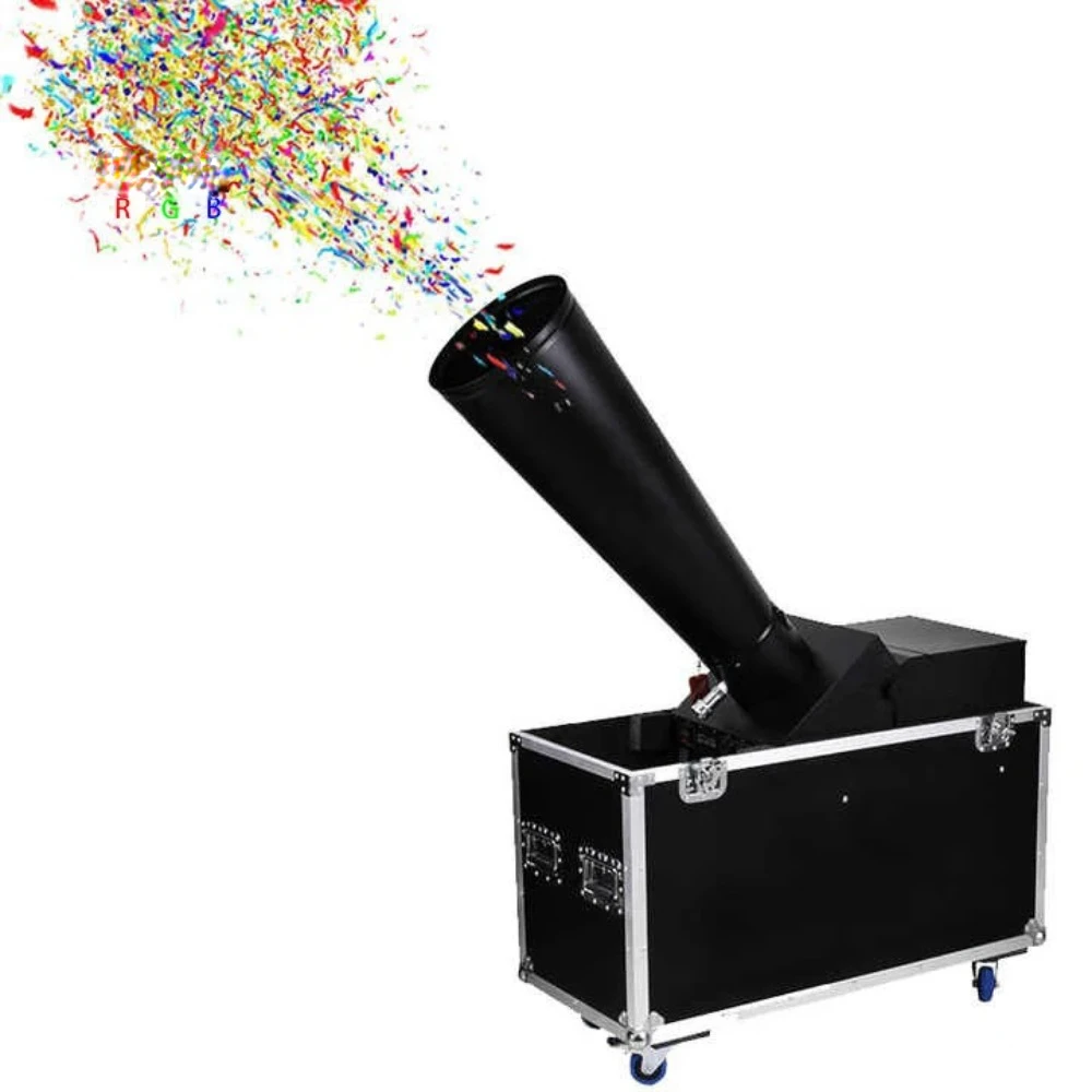 stage effect paper launcher blower confetti cannon machine 8/15 m rainbow jet paper machine for party