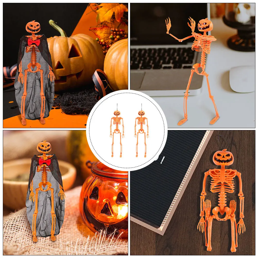 

2Pcs Lightweight Pumpkin Halloween Hanging Decor Simulated Ornaments Scary Halloween Accessories