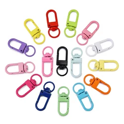 10/30PCS Colorful Alloy Snap Lobster Clasp Hooks Keychain Findings for DIY Key Chain Necklace Bracelet Supplies Wholesale