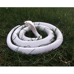 80cm White Simulation Snake Fake Snake Small  Soft Rubber Plastic Snake Whole Scary Toy