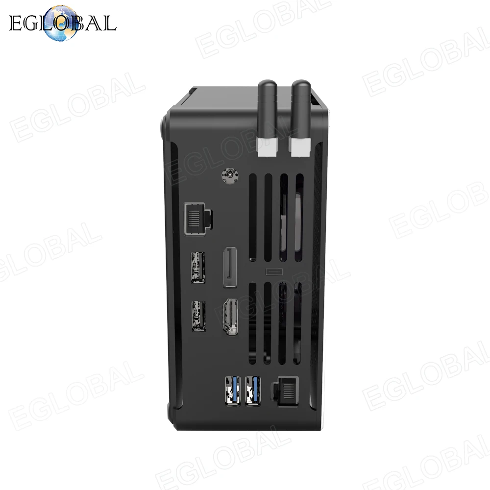 EGLOBAL 게이밍 미니 PC, 인텔 제온 E-2286M, 32G RAM, 2TB NVMe SSD, 윈도우 11 데스크탑 컴퓨터, 게임용 HDMI2.0, C 타입 DP 2RJ45 LAN PC