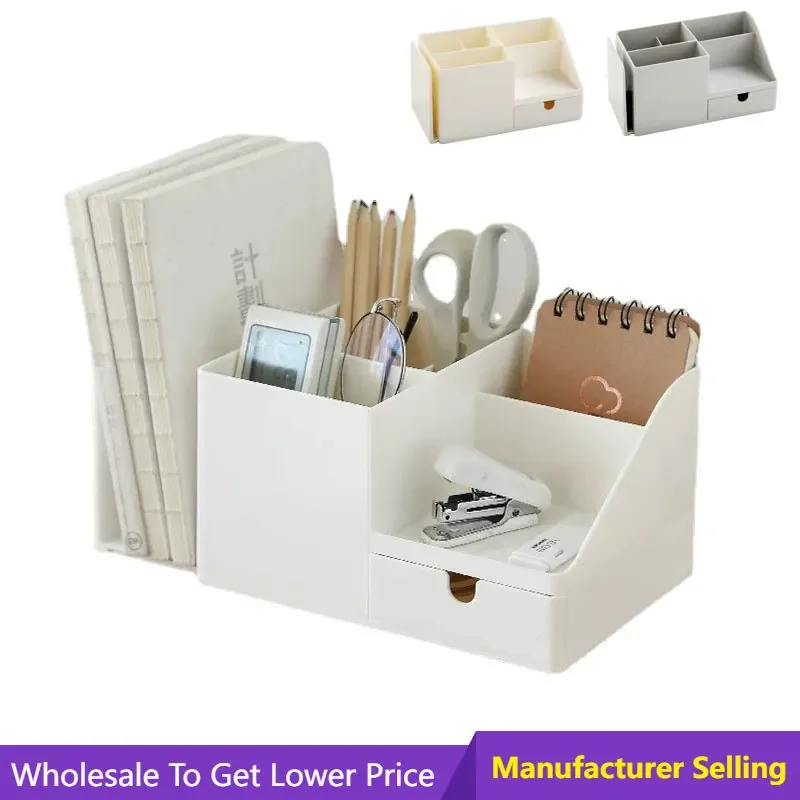 

Desk Office Organizer 2in1 Pen Holder ABS Storage Holder Desktop Pencil Holder Book Stand Stationery Office School Supplies