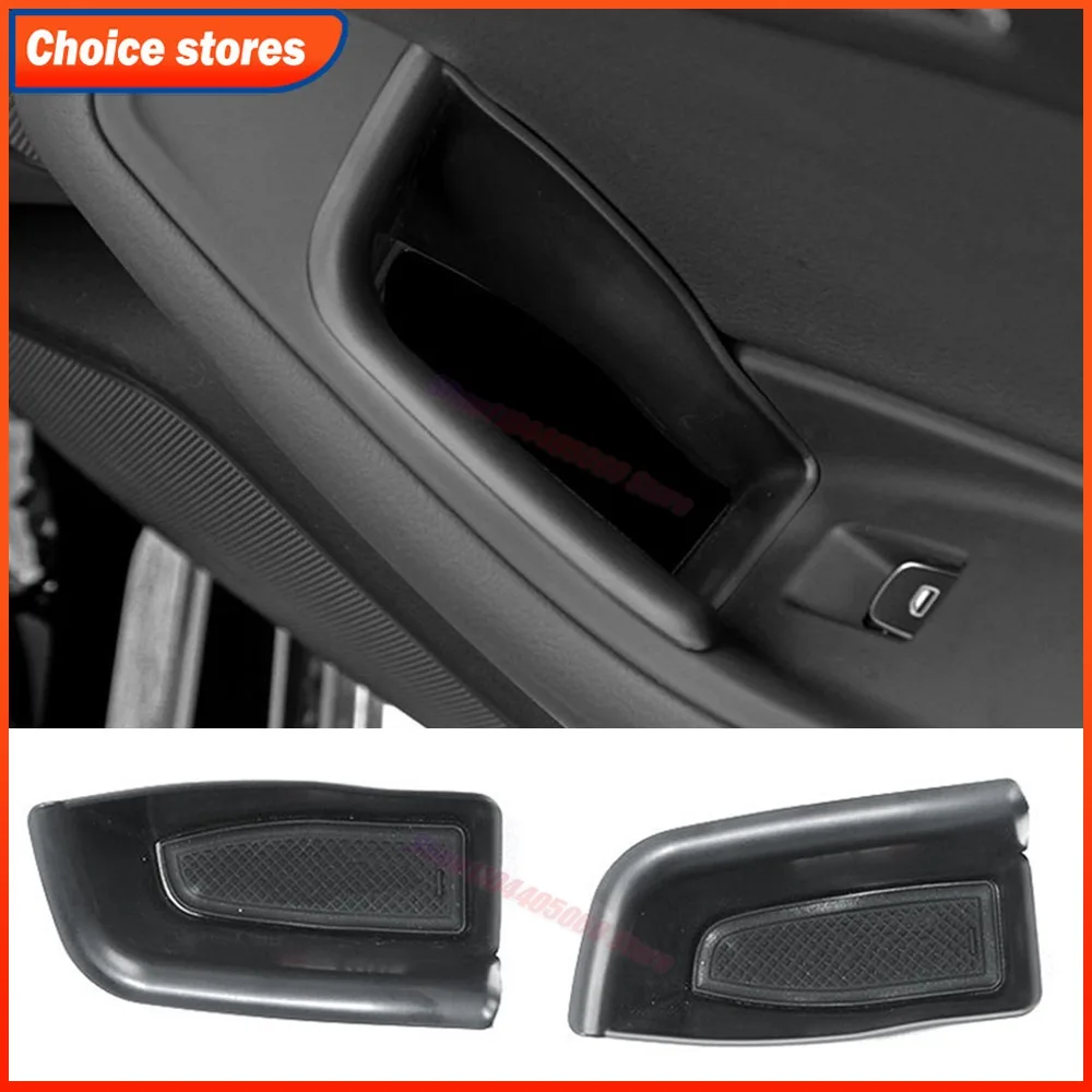 Car Door Handle Storage Box Organizer Card Phone Holder for Audi A6 C7 2011-2018 S6 4G 2012-2018 Auto Interior Accessories