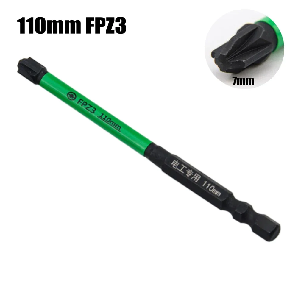 65/110MM Magnetic Special Slotted PZ Screwdriver Cross Bit FPZ1 FPZ2 FPZ3 For Circuit Breakers Electrical Electrician Tools