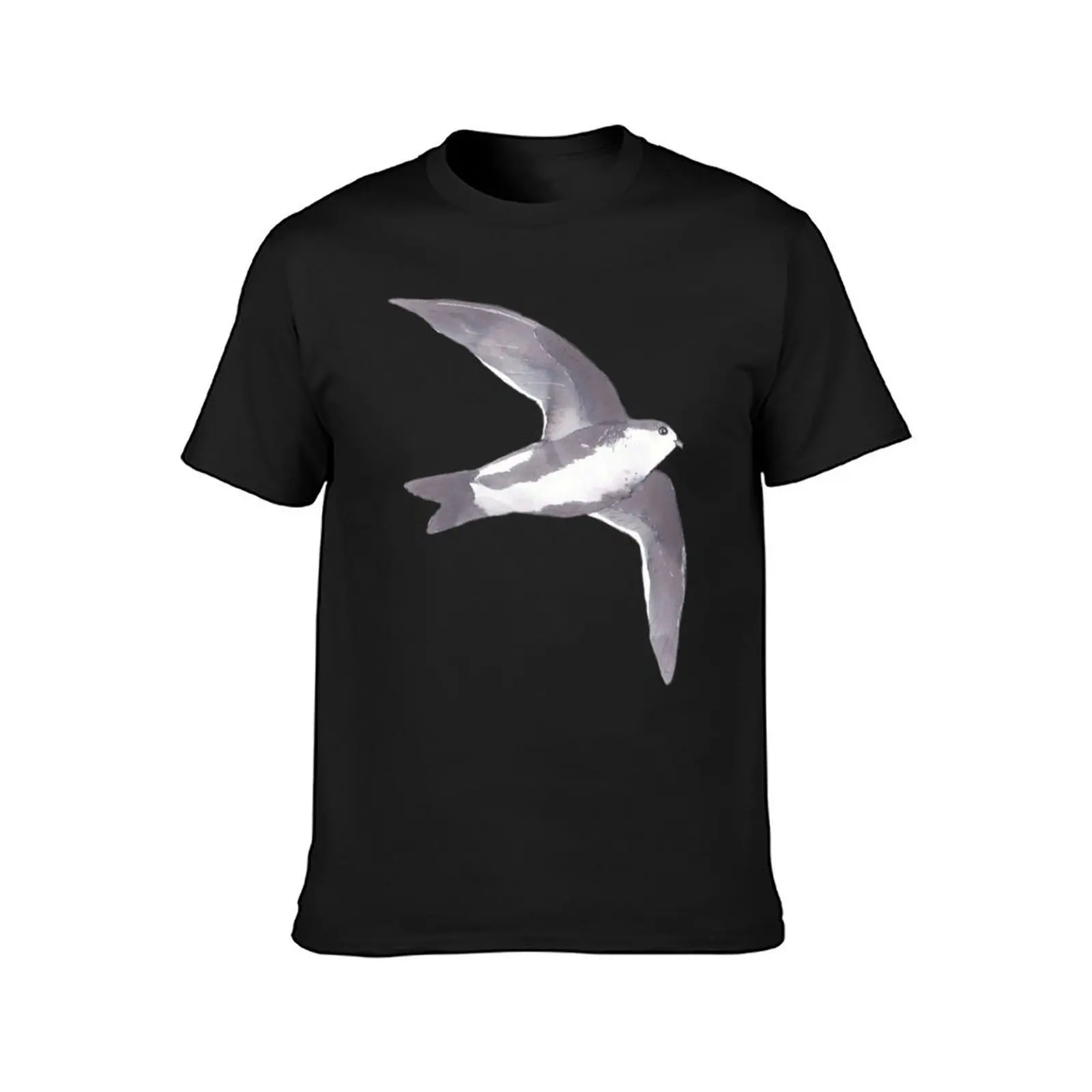 White-throated Swift wild bird species watercolor art T-Shirt korean fashion summer tops mens big and tall t shirts