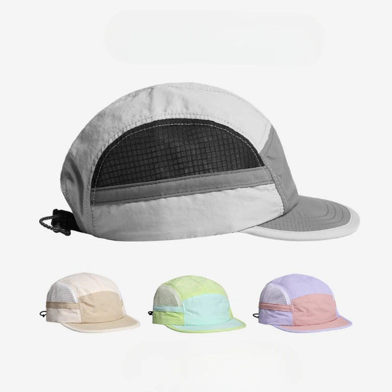 

Summer Mesh Color Matching Quick-drying Short-brimmed Baseball Cap Men and Women Outdoor Sports Sunshade Five-panel Hip-hop Hat