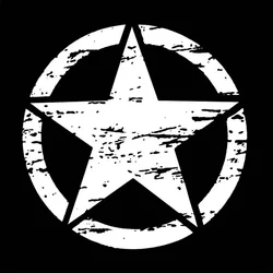 Car Sticker Army Star Hood Off-Road Graphic Decal for Jeep Wrangler Waterproof Sunscreen PVC15cm*15cm