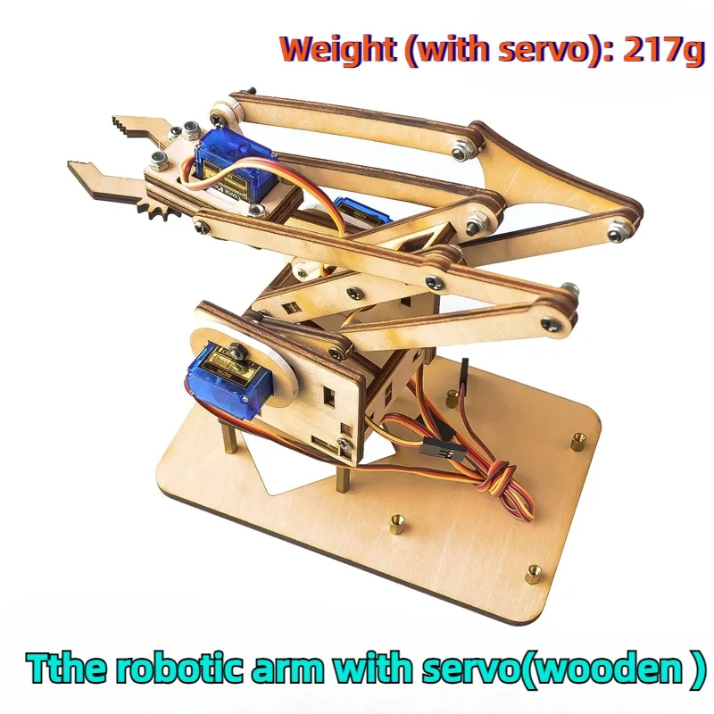 Picture 6: SG90 MG90S 4 DOF Unassembly Acrylic Mechanical Arm Robot Manipulator Claw for Arduino Maker Learning DIY Kit RC Robotic Arm